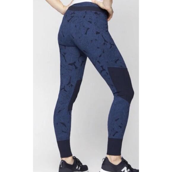 Athleta Full Length Tropical Side Pocket Leggings Blue Size XS - Picture 2 of 11